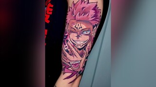 Finally I was able to do Sukuna from Jujutsu Kaisen 🥵 sukuna jujutsukaisen animetattoo anime fyp viral