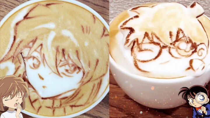 Seni latte anime Conan yang sangat lucu! Jika kamu meminumnya, kamu tidak akan berubah menjadi anak 