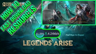 HOW TO FAST DOWNLOAD RESOURCES IN MOBILE LEGENDS, RISE OF NECROKEEP PATCH