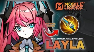 BEST BUILD AND EMBLEM LAYLA SAKIT TOP GLOBAL MOBILE LEGENDS 2025
