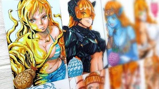 Drawing Nami in Different Devil Fruit Power | One Piece | ワンピース