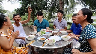 Vlog 494| Buổi sáng gia đình ăn cháo lòng mẹ nấu. HOON TẶNG QUÀ CHO ÔNG NỘI