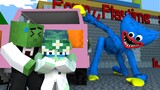 Monster School: Zombie escape Huggy Wuggy - Sad Story | Minecraft Animation