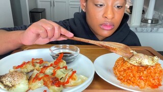 ASMR MUKBANG KOREAN FOOD CHICKEN DUMPLINGS + KIMCHI FRIED RICE NO TALKING 먹방 REAL EATING SHOW