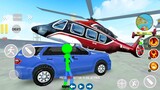 Stickman Flying Armored Dolphin Helicopter SUVs and Motorbike Big City Simulator - Android Gameplay.