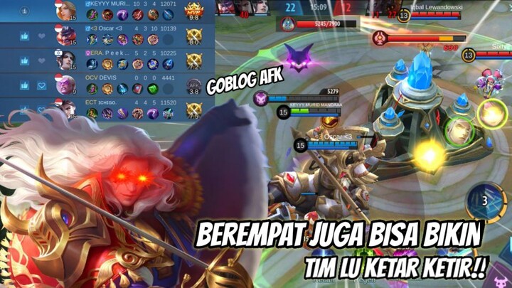 Berempatpun bisa ku ratakan tim lu - mobile legend indonesia