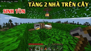 THỬ THÁCH 24 GIỜ TRONG RỪNG LÀM TẦNG 2 NHÀ TRÊN CÂY || TRONG MINECRAFT PE