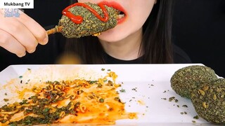 ASMR MÌ CAY TAKI XANH, VIÊN PHO MÁT, CHÓ NGÔ 9