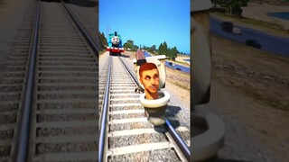 GTA V: SKIBIDI TOILET SAVED BY CAMERAMEN FROM THOMAS THE TRAIN #shorts