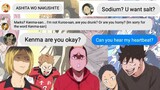 haikyuu texts - anime songs lyric pranks (nekoma edition)