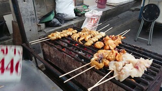 Thai street food ปลาหมึกย่าง ไข่หมึกย่าง เด็ดมาก