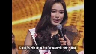 Vietsub Hoa Hậu Đỗ Thị Hà ứng xử vào Top 13 Miss World 2021