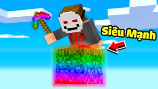 Minecraft nhưng tôi sinh tồn trên 1 Block Siêu Mạnh