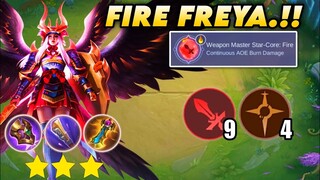 FIRE FREYA.!! FULL ATTACK SPEED.!! MAGIC CHESS MOBILE LEGENDS