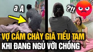 BẮT GẶP CHỒNG ÔM GÁI LẠ NGỦ NGON LÀNH, CHỊ VỢ CẦM CHÀY GIÃ TIỂU TAM NHƯ GIÃ CUA