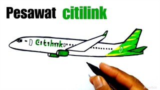 Pesawat Citilink, Cara Menggambar dan Mewarnai Pesawat Terbang Indonesia, kapal terbang # 331