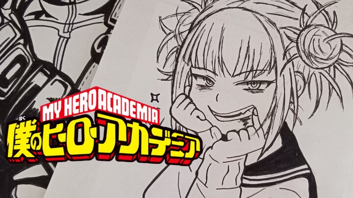 Himiko Toga - Boku no Hero Academia || Black and White Art (SPEED DRAWING)