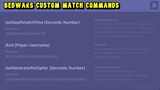 Custom Match Commands Roblox BedWars