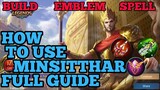 How to use Minsitthar guide & best build mobile legends ml