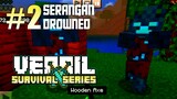 #2 Survival Minecraft PE Gameplay | Serangan Drowned