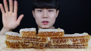 통벌집꿀 ASMR먹방 엄청달아요.. Honeycomb real sound social eating mukbang