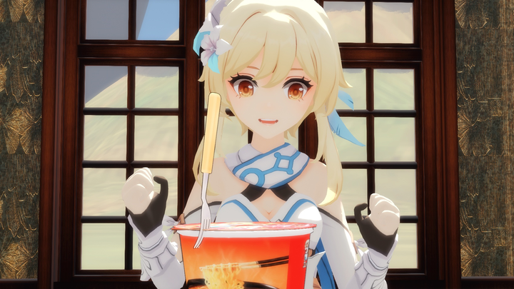 [Genshin Impact Sand Sculpture Animation] Yingmei's Instant Noodles