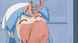 The little squid girl who can produce her own shrimp crackers is so cute!