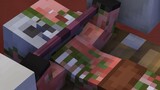 Zombie piglins love to exercise [Minecraft animation]