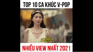 Top 10 ca khúc v-pop nhiều view nhất 2021