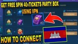 HOW TO GET 40 TICKETS PARTY BOX ON MOBILE LEGENDS | NEW EVENT MOBILELEGENDS | TRENDING TRICKS PART2