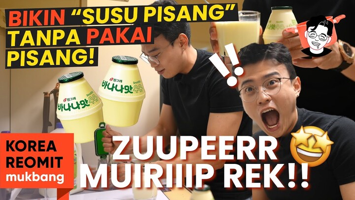 CARA BIKIN SUSU RASA PISANG KOREA🇰🇷! BAHAN : 🥚TELUR 🍭GULA🥛SUSU!! [VIRAL DI KOREA]