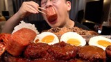 ASMR 먹방창배 함박스테이크 통스팸 냉장고파먹기 먹방 대박 레전드 Hamburger Steak mukbang Legend koreanfood eatingshow asmr kfoo