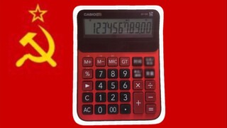 Lagu kebangsaan Rusia "Gosudarstvenny Gimn USSR" dengan kalkulator.
