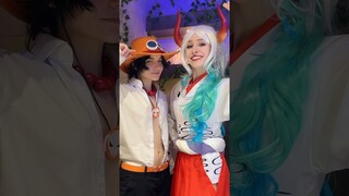 One Piece - Ace & Yamato Cosplay (ft. @chrissymourns) #anime #onepiece #cosplay