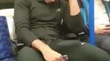 Guy falls asleep in the train and drools