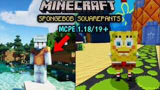 AKHIRNYA RILIS😱 SPONGEBOB ADA DI MINECRAFT PE 1.20 | RILIS 50 ADDON + MAP SPONGEBOB DI MCPE 1.18+