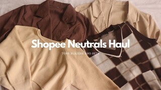 3.3 Sale SHOPEE Try On Haul TOPS Edition (Basics, Neutrals & Affordable)