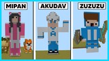 MIPAN & ZUZUZU Membuat Patung Minecraft Mereka Sendiri! PALING BESAR DI DUNIA - Minecraft Survival