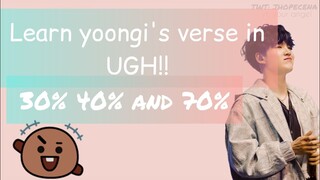 How to rap SUGA's part in "UGH" EASY LYRICS (50% SLOWMO TUTORIAL)