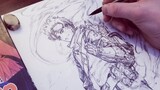 Drawing NARUTO Steampunk Redesign | Anime Manga Sketch