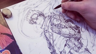 Drawing NARUTO Steampunk Redesign | Anime Manga Sketch