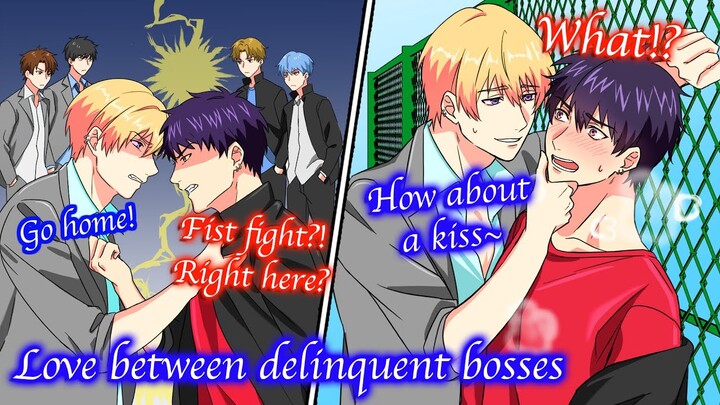 【BL Anime】A  turf war filled with BL. Two delinquent bosses put an end to it with a kiss. 【Yaoi】