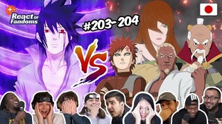 Sasuke Vs Kages 🔥🇯🇵 Reaction Mashup | Shippuden #203-204 [ナルト 疾風伝] [海外の反応]