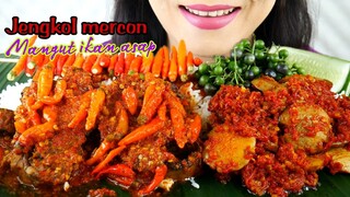 ASMR JENGKOL MERCON, MANGUT IKAN ASAP PEDAS | ASMR MUKBANG INDONESIA