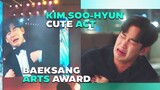 Kim Soo-Hyun crying cute act in Baeksang art award #kimsoohyun #queenoftearskdrama #kdrama #netflix