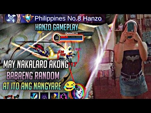 LAUGH TRIP TONG NAKALARO KONG BABAENG RANDOM!! 😂 | MLBB (HANZO GAMEPLAY)