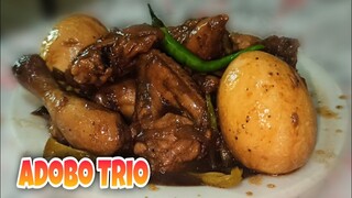 Easy to cook: Adobo Trio: adobong manok with boiled eggs and Sitaw | just cook eat simple
