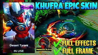 KHUFRA Epic Skin - VOLCANIC OVERLORD Skin Script, with Backup file, Full Effects, Lobby - MLBB