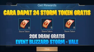 CARA DAPATKAN 24 TOKEN STORM GRATIS DI EVENT TERBARU VALE - BLIZARD STORM | MOBILE LEGENDS BANG BANG