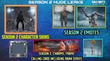 *NEW* SEASON 2 EMOTES |S2  CHARACTER SKINS |LEGENDARY MACE | S2 CHARMS, CALLING CARD AND FRAMES...